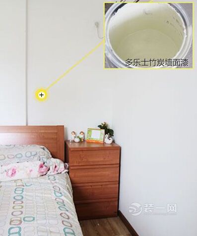 墙面装修依然使用多乐士竹炭清新居墙面漆和净味底漆.